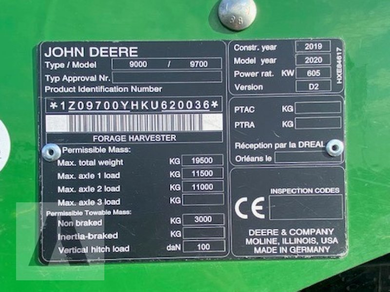 Feldhäcksler tip John Deere 9700i  ProDrive 40km/h, Gebrauchtmaschine in Regensburg (Poză 4)