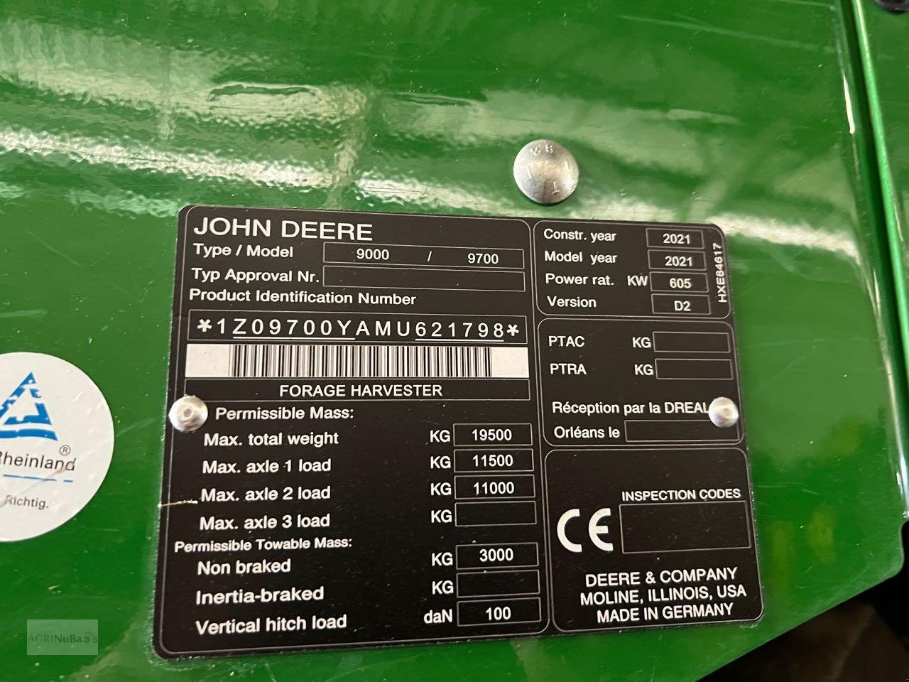 Feldhäcksler des Typs John Deere 9700i, Gebrauchtmaschine in Prenzlau (Bild 19)