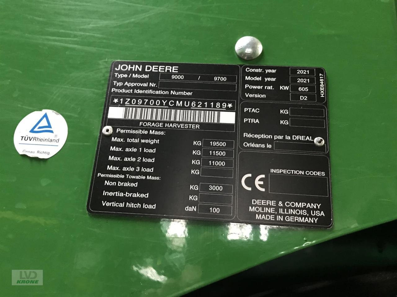 Feldhäcksler des Typs John Deere 9700i, Gebrauchtmaschine in Alt-Mölln (Bild 15)