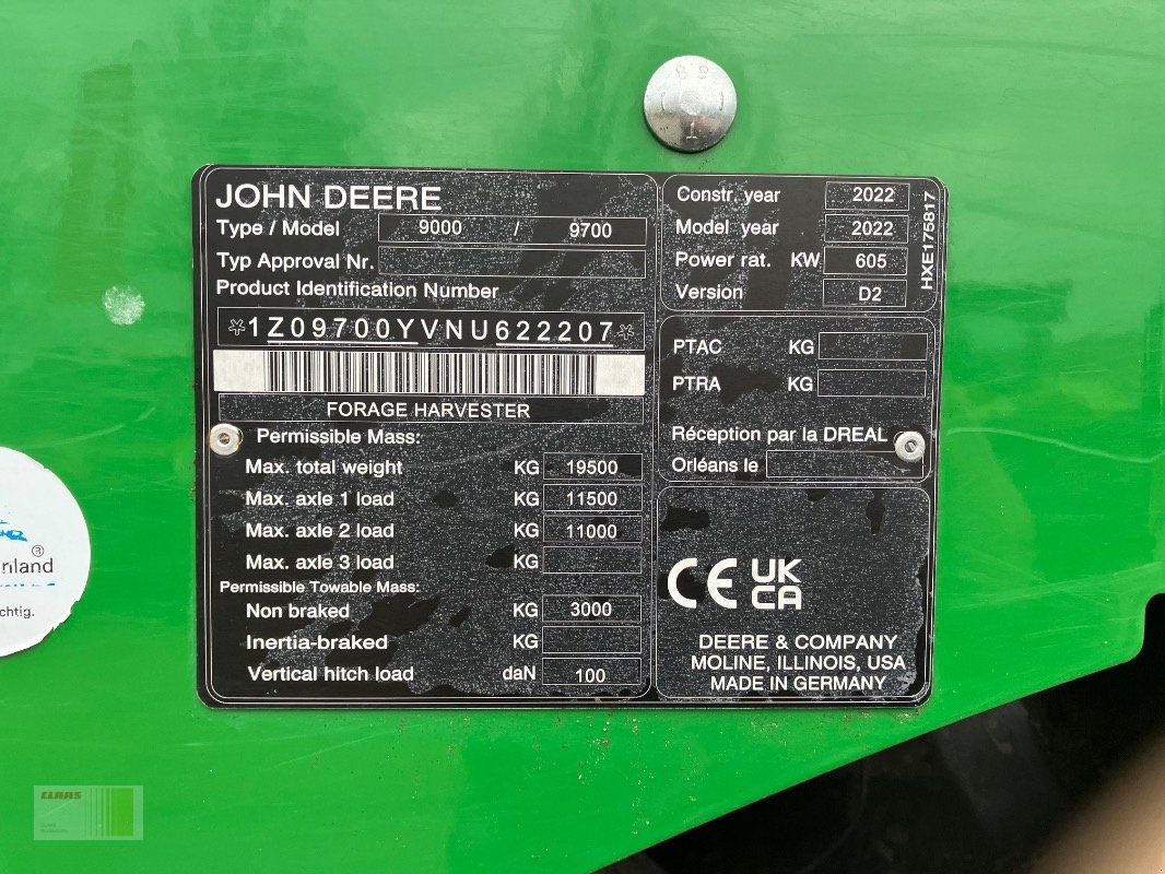 Feldhäcksler tip John Deere 9700i, Gebrauchtmaschine in Bordesholm (Poză 3)