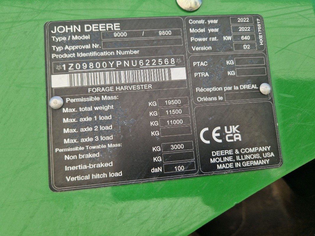 Feldhäcksler tip John Deere 9800 + Kemper 490 Plus, Gebrauchtmaschine in Neubrandenburg (Poză 15)