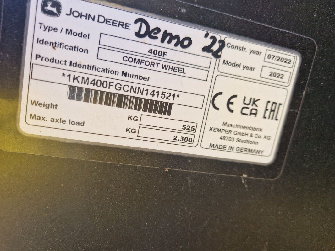 Feldhäcksler typu John Deere 9800 + Kemper 490 Plus, Gebrauchtmaschine w Neubrandenburg (Zdjęcie 27)