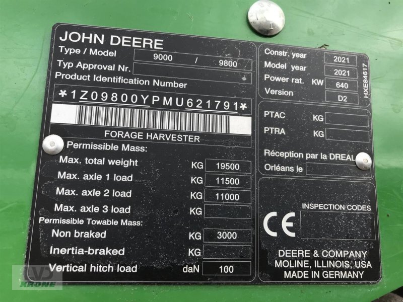 Feldhäcksler typu John Deere 9800i, Gebrauchtmaschine v Spelle (Obrázek 13)