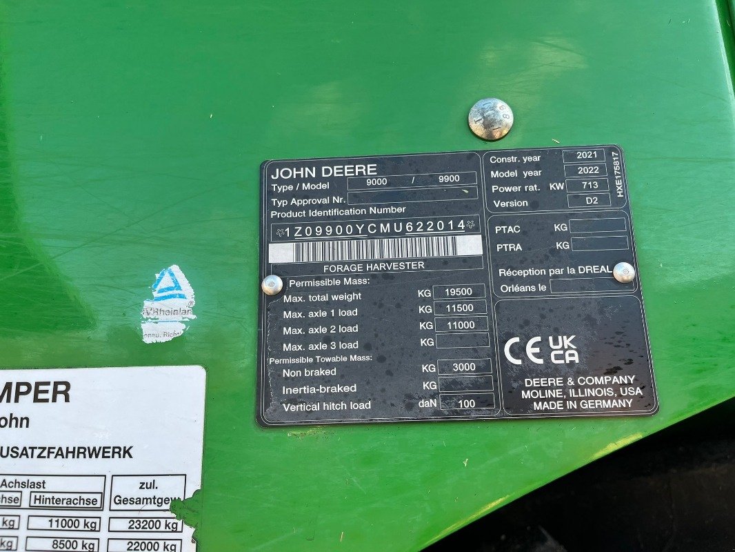 Feldhäcksler tip John Deere 9900 mit Kemper 375, Gebrauchtmaschine in Sittensen (Poză 20)