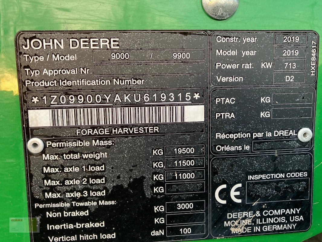 Feldhäcksler tip John Deere 9900i, Gebrauchtmaschine in Bordesholm (Poză 13)
