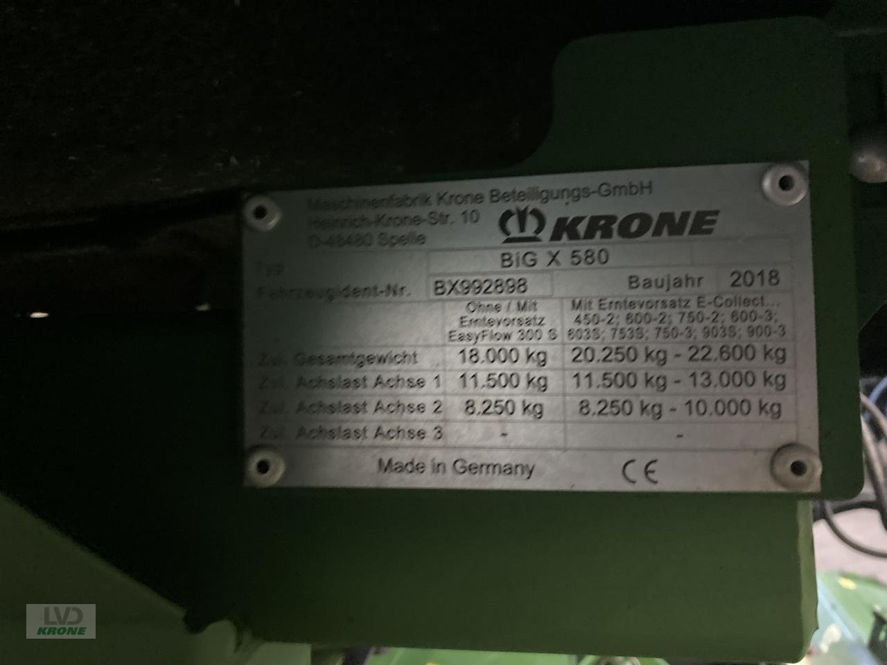 Feldhäcksler des Typs Krone Big X 580   Xtrapower50, Gebrauchtmaschine in Spelle (Bild 17)