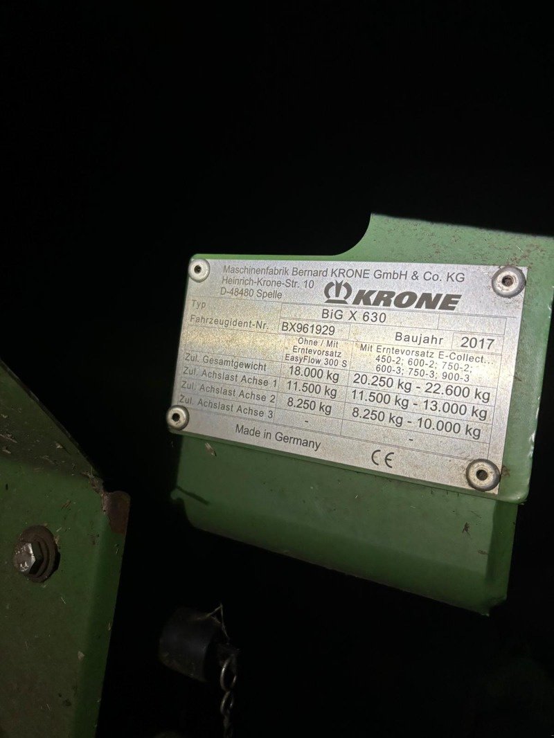 Feldhäcksler du type Krone Big X 630, Gebrauchtmaschine en Plau am See / OT Klebe (Photo 5)