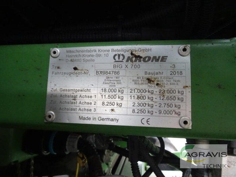Feldhäcksler tip Krone BIG X 700, Gebrauchtmaschine in Uelzen (Poză 14)