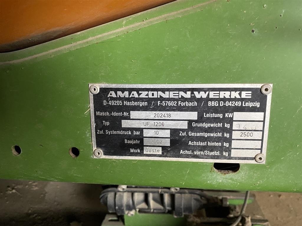Feldspritze типа Amazone UF 1200 24 meter, synet., Gebrauchtmaschine в øster ulslev (Фотография 3)