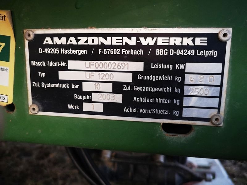 Feldspritze des Typs Amazone UF 1200 Feldspritze, Gebrauchtmaschine in St. Marienkirchen (Bild 11)
