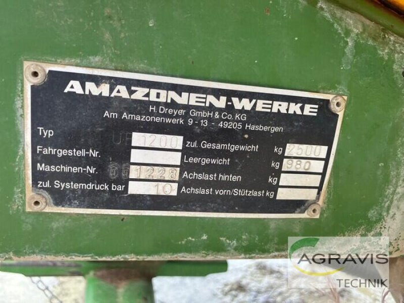 Feldspritze Türe ait Amazone UF 1200, Gebrauchtmaschine içinde Warburg (resim 8)