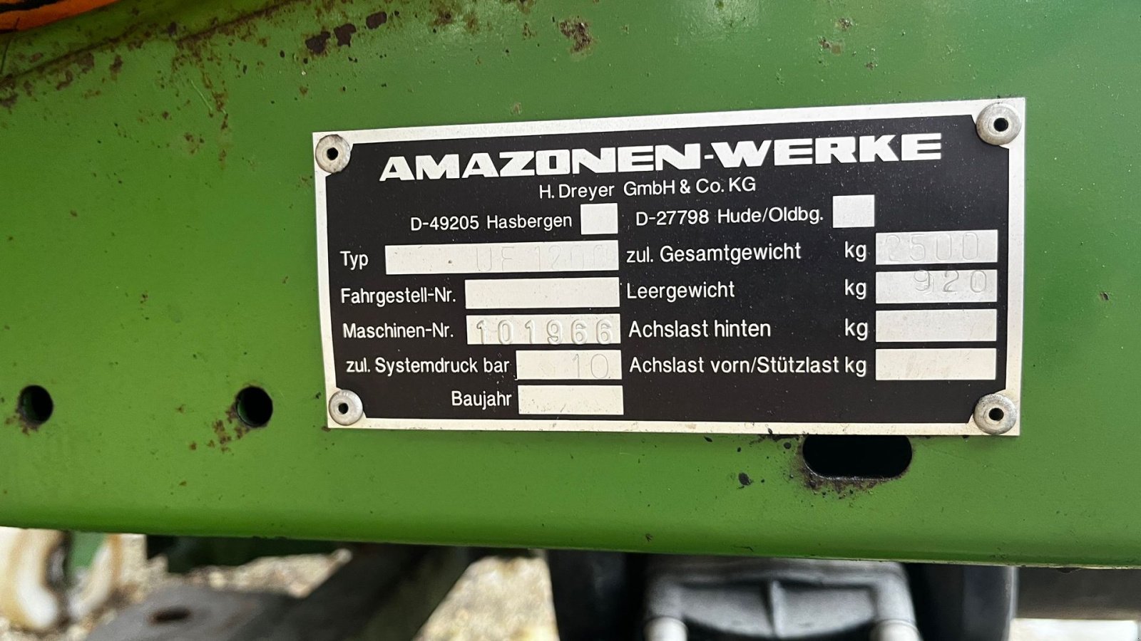 Feldspritze del tipo Amazone UF 1200, Gebrauchtmaschine In Bredsten (Immagine 5)
