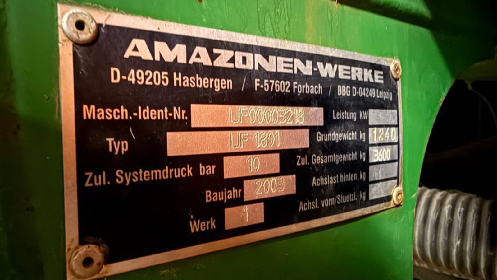 Feldspritze Türe ait Amazone UF 1801, Gebrauchtmaschine içinde Gjerlev J. (resim 8)