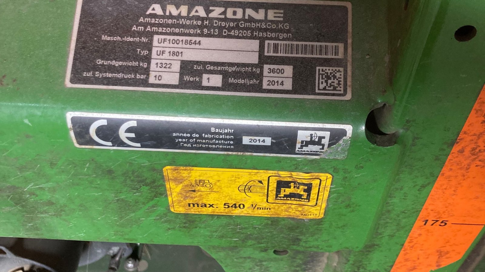 Feldspritze типа Amazone UF 1801, Gebrauchtmaschine в Løkken (Фотография 6)