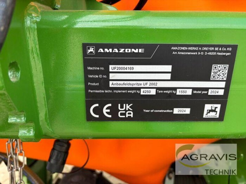 Feldspritze del tipo Amazone UF 2002, Neumaschine In Bockenem (Immagine 22)