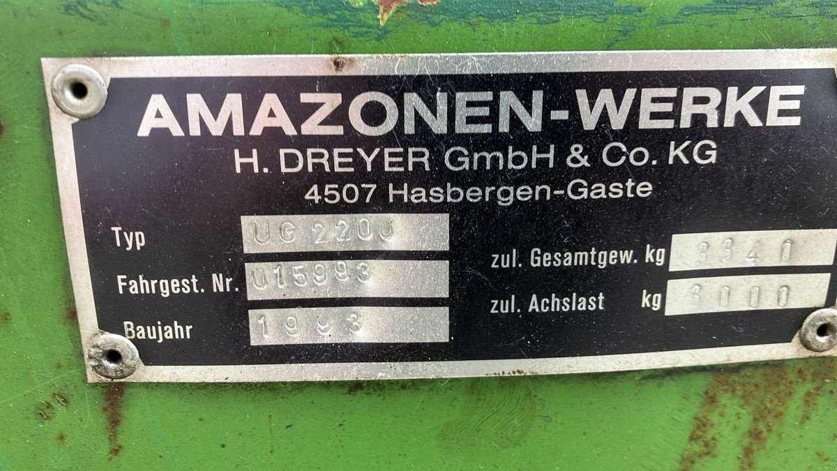 Feldspritze typu Amazone UG 2200, Gebrauchtmaschine v Eferding (Obrázok 3)
