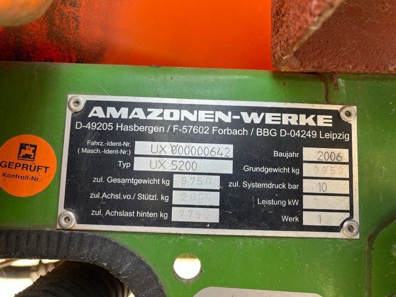 Feldspritze typu Amazone UX 5200, Gebrauchtmaschine w Nauen (Zdjęcie 7)