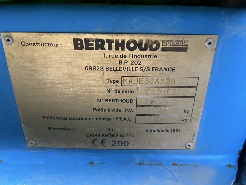 Feldspritze des Typs Berthoud MAJOR 32, Gebrauchtmaschine in VERT TOULON (Bild 9)