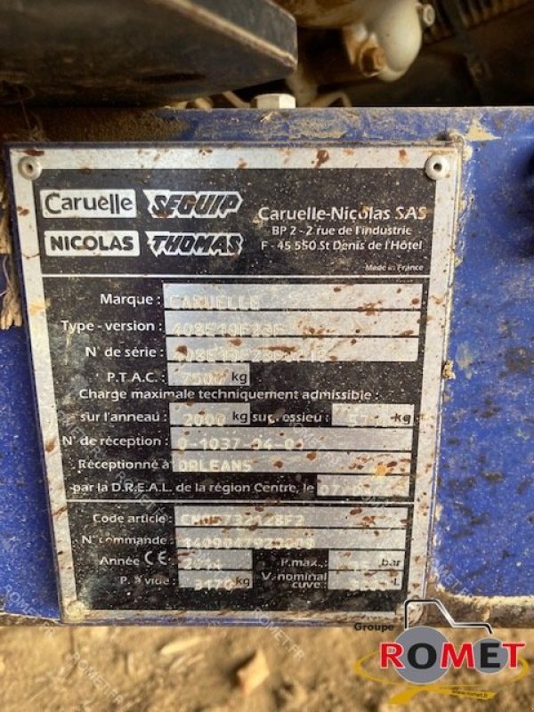 Feldspritze tip Caruelle OLYMPIA320S, Gebrauchtmaschine in Gennes sur glaize (Poză 4)