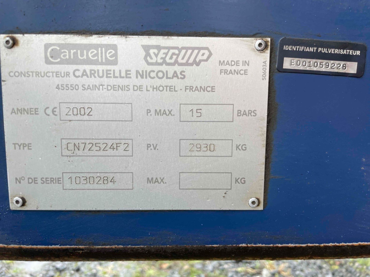 Feldspritze Türe ait Caruelle Pulvérisateur - autre OLYMPIA 3205 Caruelle, Gebrauchtmaschine içinde SAINT CLAIR SUR ELLE (resim 7)