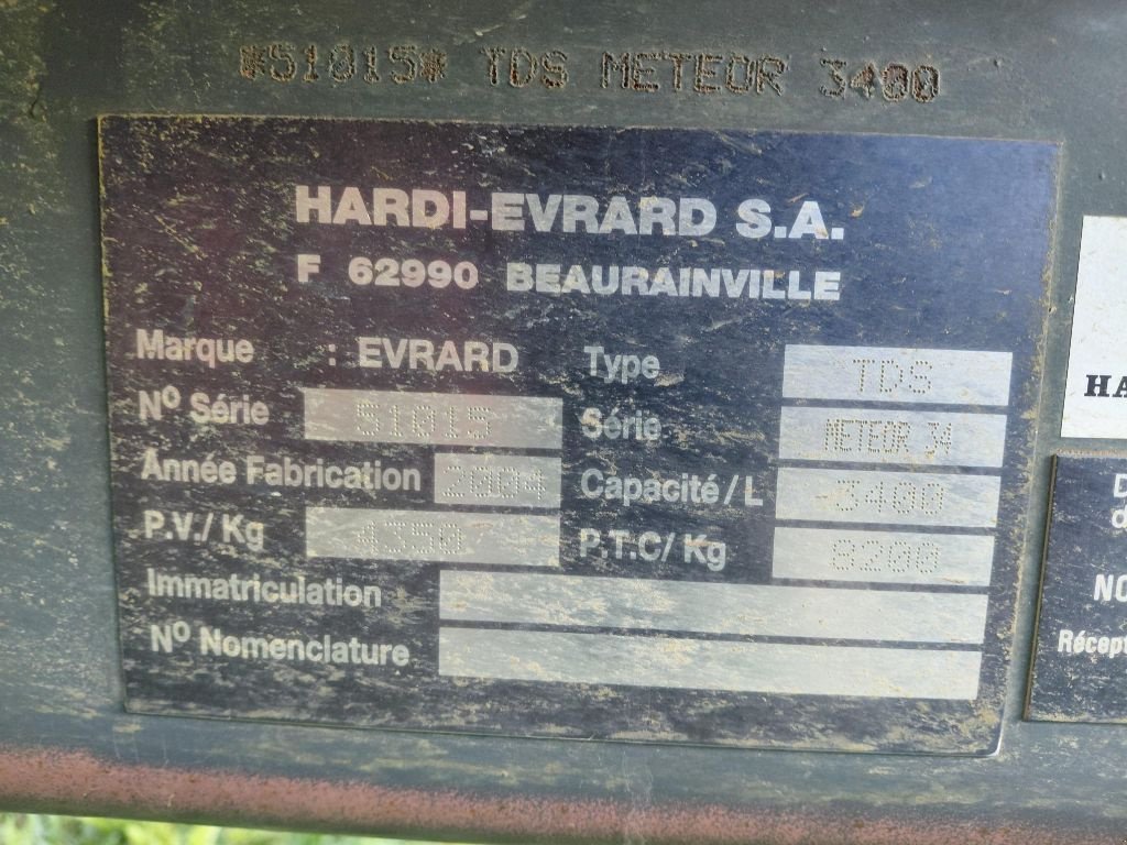 Feldspritze of the type Evrard METEOR 3400 L. / 28 M., Gebrauchtmaschine in BRAS SUR MEUSE (Picture 9)