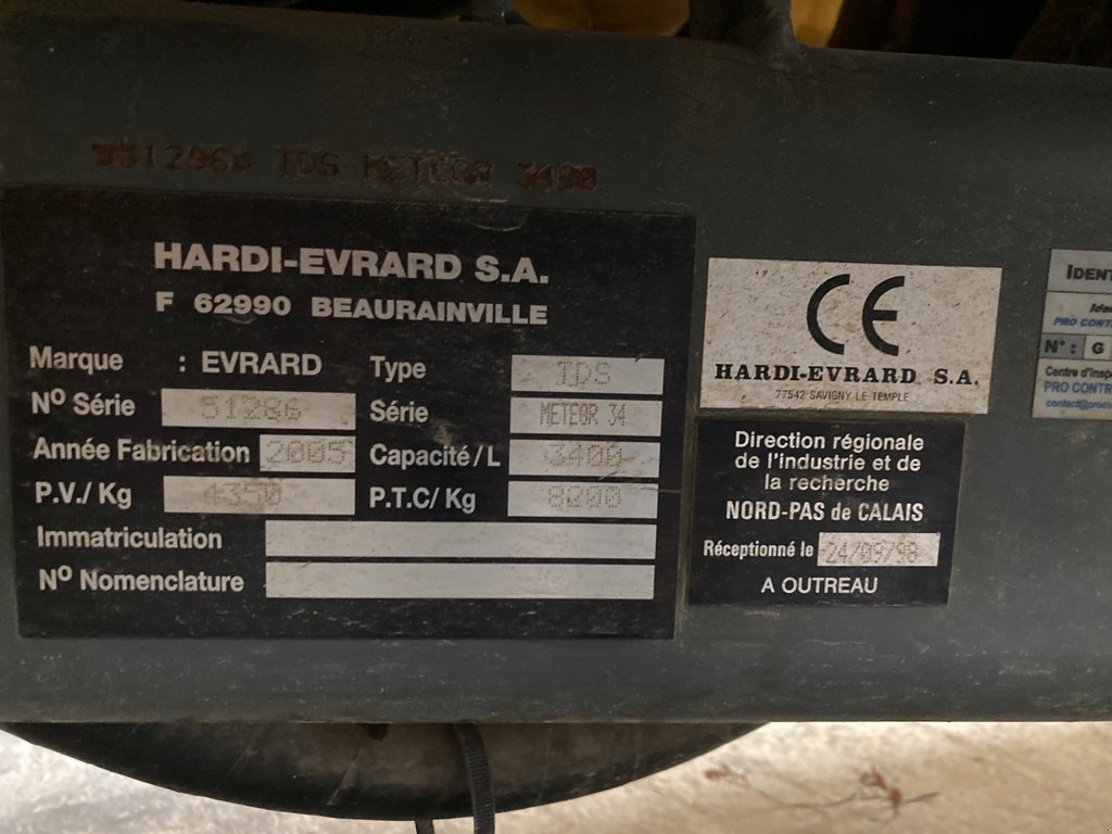 Feldspritze of the type Evrard METEOR 3400 L. / 30 M., Gebrauchtmaschine in BRAS SUR MEUSE (Picture 8)