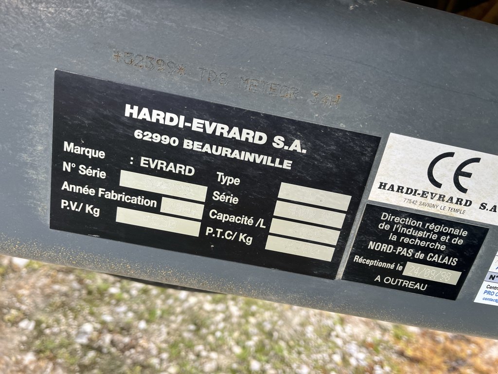 Feldspritze typu Evrard METEOR 3400 PLUS, Gebrauchtmaschine v VERT TOULON (Obrázek 10)