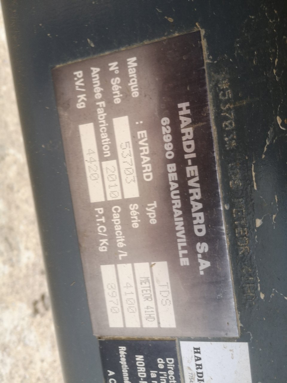 Feldspritze of the type Evrard METEOR 4100, Gebrauchtmaschine in Einvaux (Picture 11)