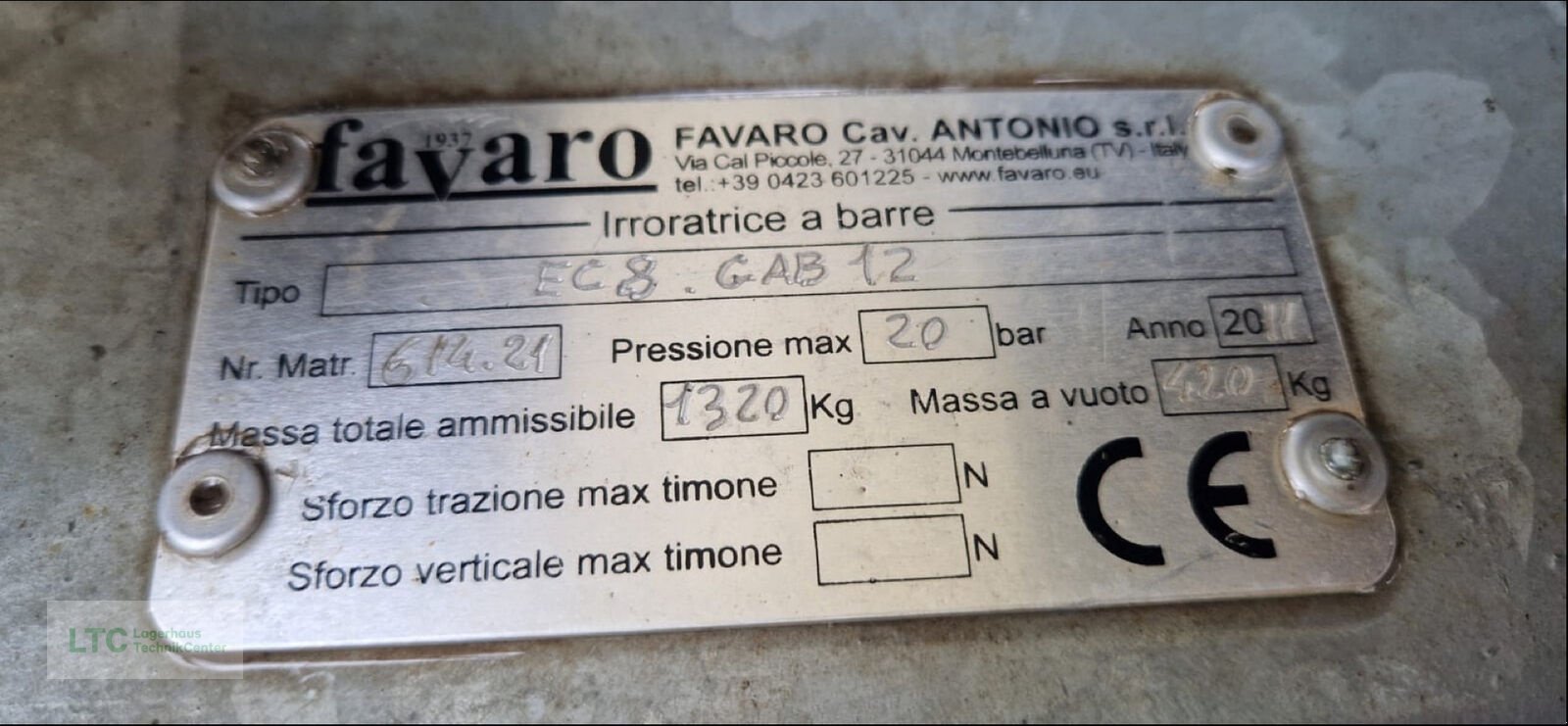 Feldspritze a típus Favaro EC8.GAB 12, Gebrauchtmaschine ekkor: Eggendorf (Kép 10)