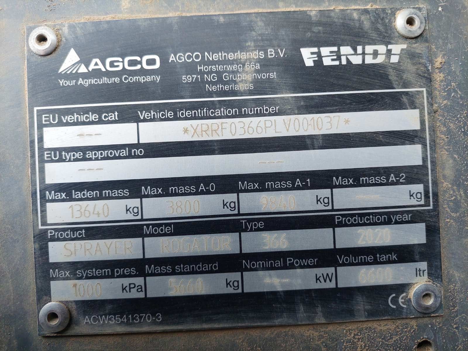 Feldspritze του τύπου Fendt ROGATOR 366, Gebrauchtmaschine σε Harmannsdorf-Rückersdorf (Φωτογραφία 10)