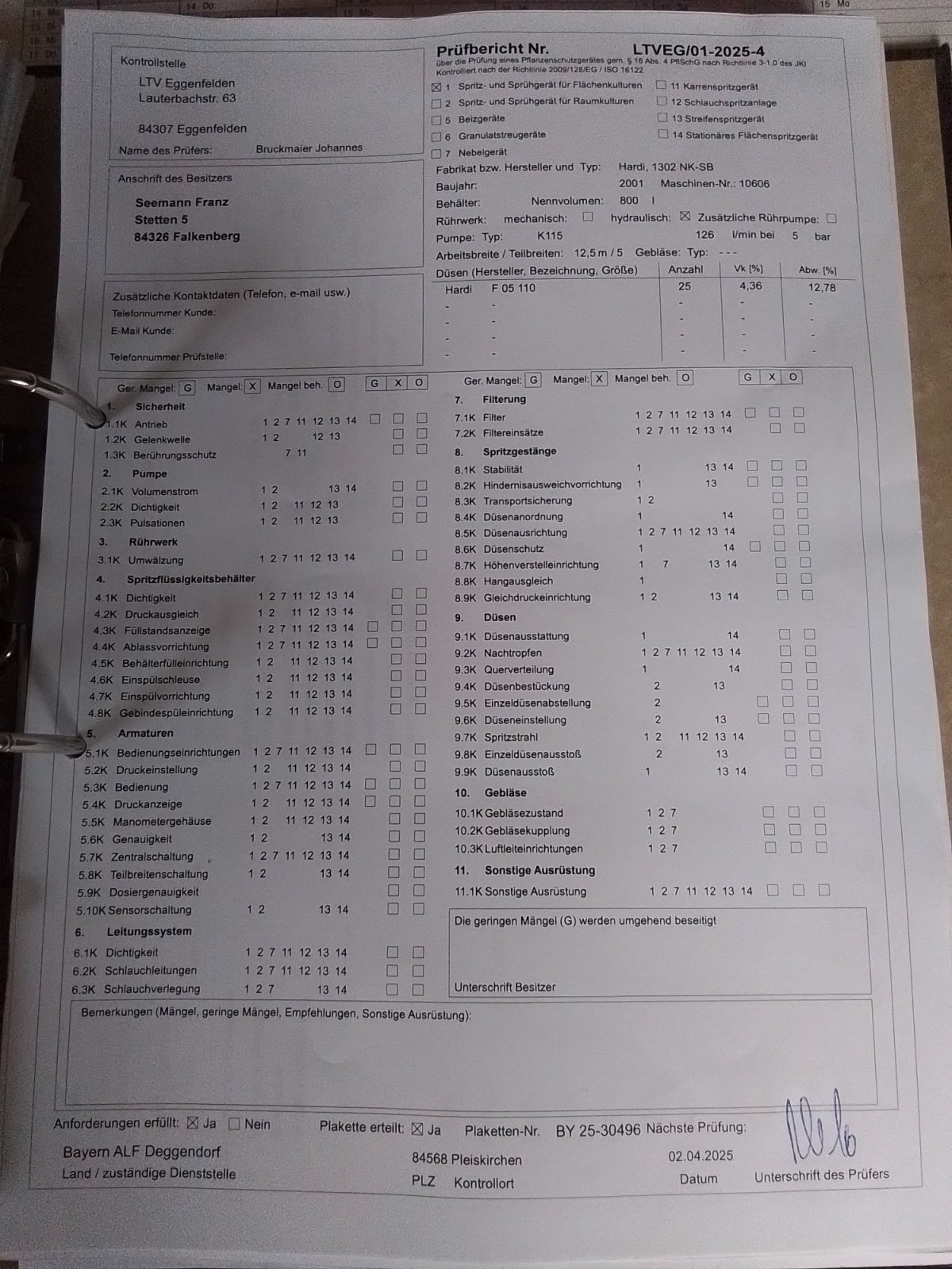 Feldspritze typu Hardi Master 800, Gebrauchtmaschine v Falkenberg (Obrázek 2)