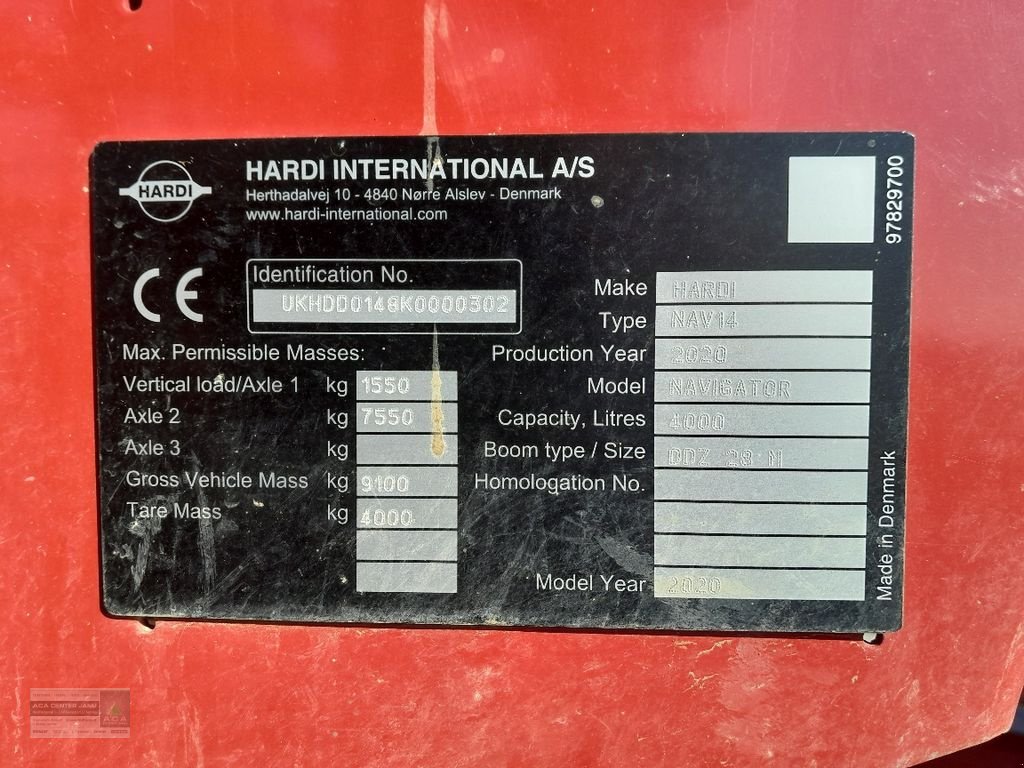 Feldspritze des Typs Hardi NAVIGATOR  4000 L, Gebrauchtmaschine in Gerasdorf (Bild 14)