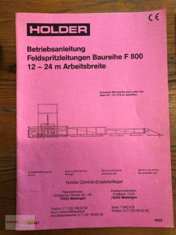 Feldspritze des Typs Holder IS 1000 PREIS REDUZIERT !!!, Gebrauchtmaschine in Langenau (Bild 29)