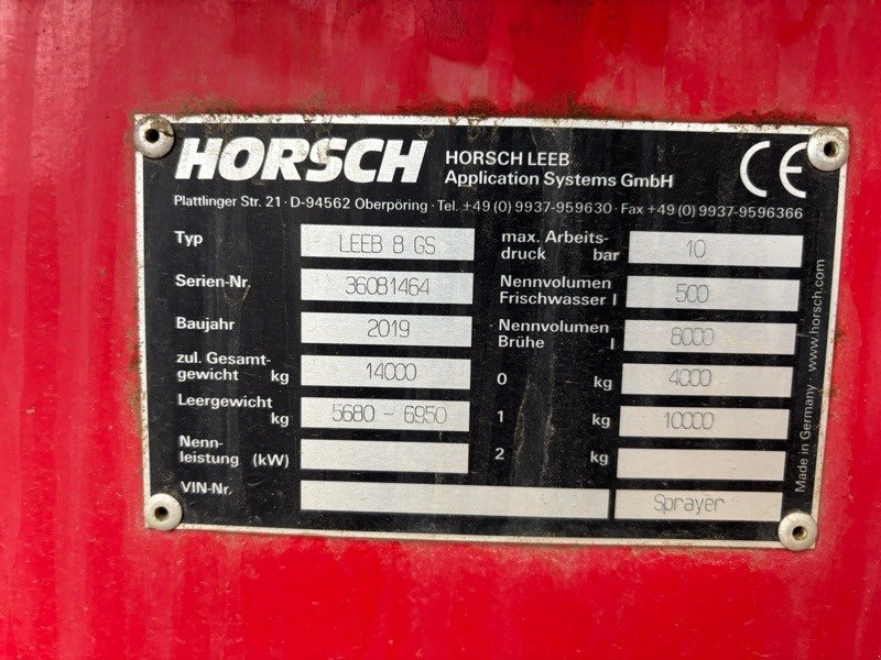 Feldspritze typu Horsch Leeb 8 GS (30m), Gebrauchtmaschine v Plau am See / OT Klebe (Obrázek 7)