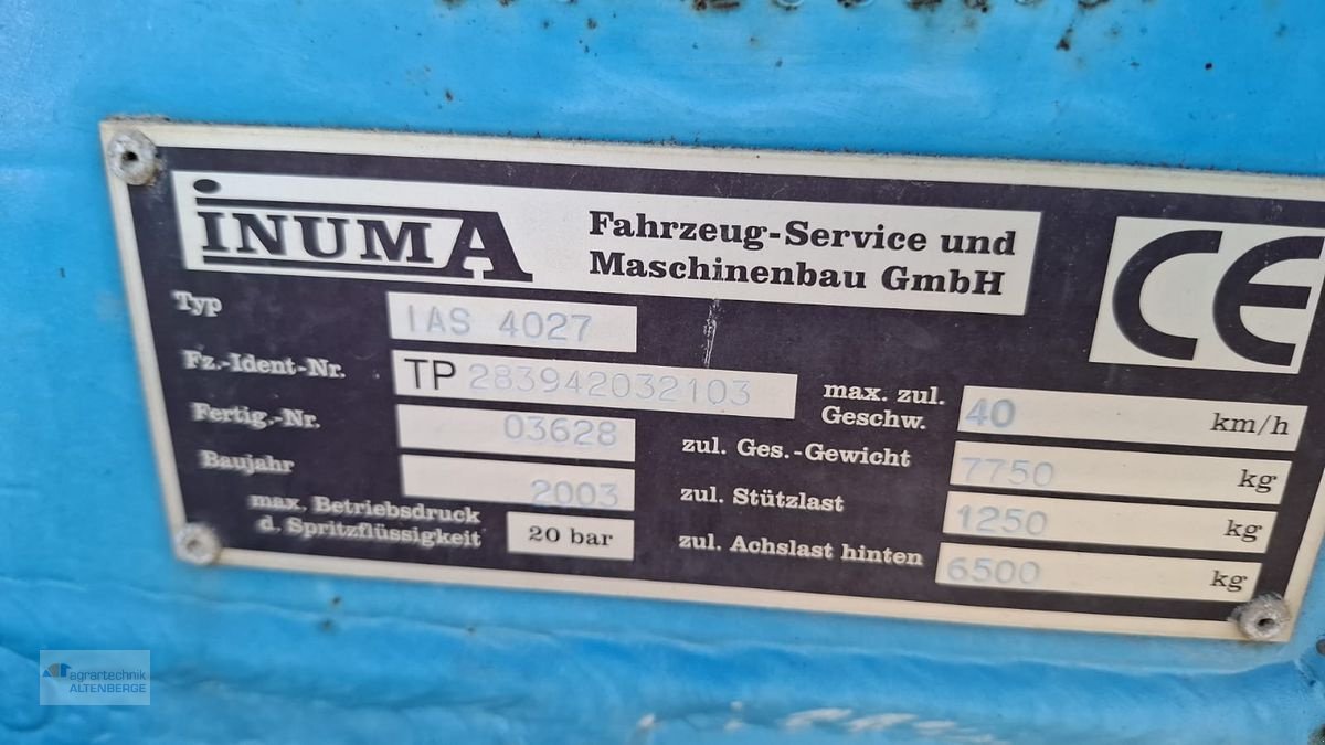 Feldspritze tip Inuma IAS 4027 Evolution II, Gebrauchtmaschine in Altenberge (Poză 8)