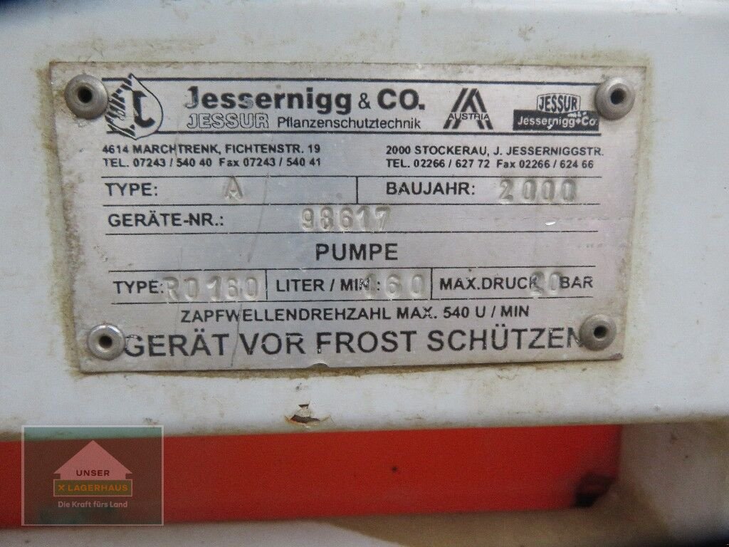 Feldspritze van het type Jessernigg 1200L Automatic, Gebrauchtmaschine in Hofkirchen (Foto 12)