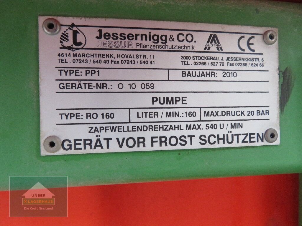 Feldspritze typu Jessernigg 1200L PP1, Gebrauchtmaschine v Hofkirchen (Obrázek 11)