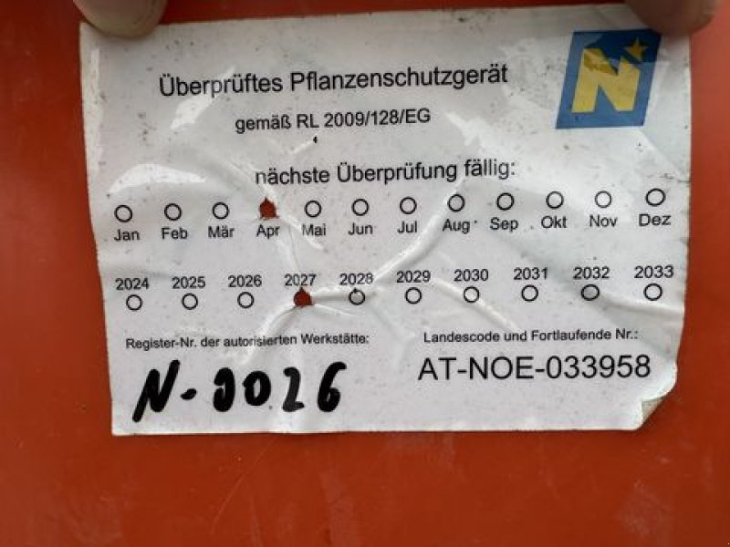 Feldspritze του τύπου Jessernigg 880 Liter, Gebrauchtmaschine σε St. Marienkirchen (Φωτογραφία 7)