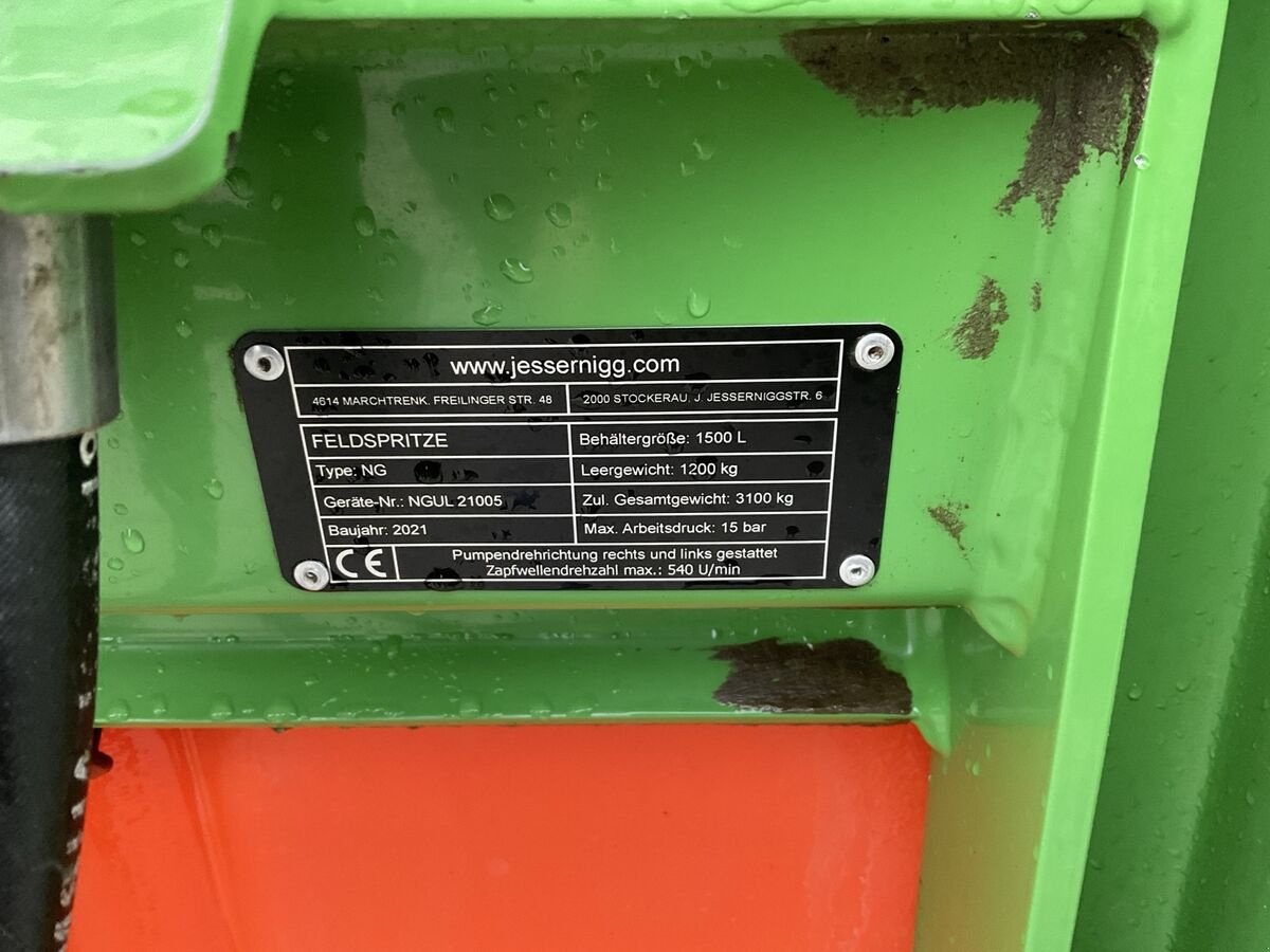 Feldspritze of the type Jessernigg Next Generation NGUL 1500L /21, Gebrauchtmaschine in Zwettl (Picture 22)