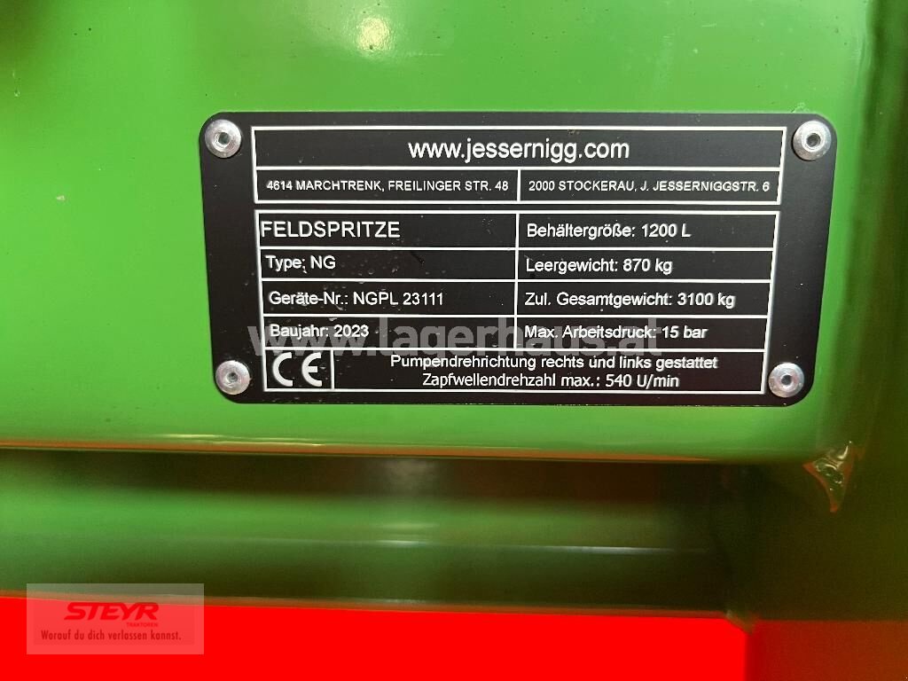 Feldspritze des Typs Jessernigg NEXTGENERATION 1200LITER AUSSTELLUNGSMASCHINE, Gebrauchtmaschine in Kilb (Bild 2)