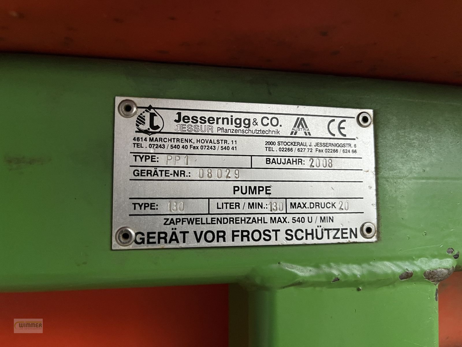 Feldspritze Türe ait Jessernigg PP1 800L - gebrauchte Feldspritze 12m, Gebrauchtmaschine içinde Kematen (resim 12)