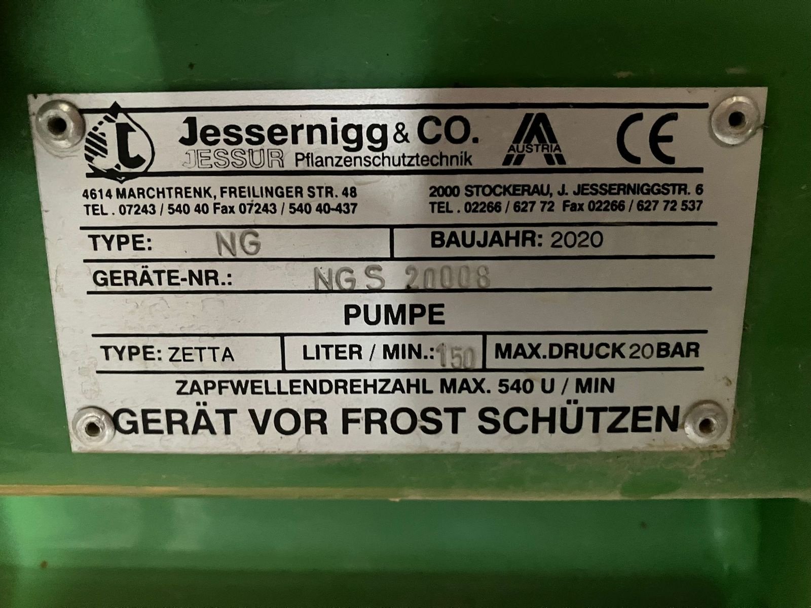 Feldspritze typu Jessernigg S NG PL 1200 Feldspritze mit Fronttank GPS, Gebrauchtmaschine v St. Marienkirchen (Obrázek 7)