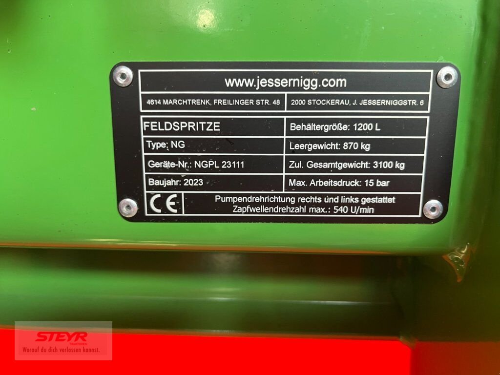 Feldspritze des Typs Jessernigg S NG PL 1.200 Liter Ausstellungsmaschine, Neumaschine in Kilb (Bild 2)
