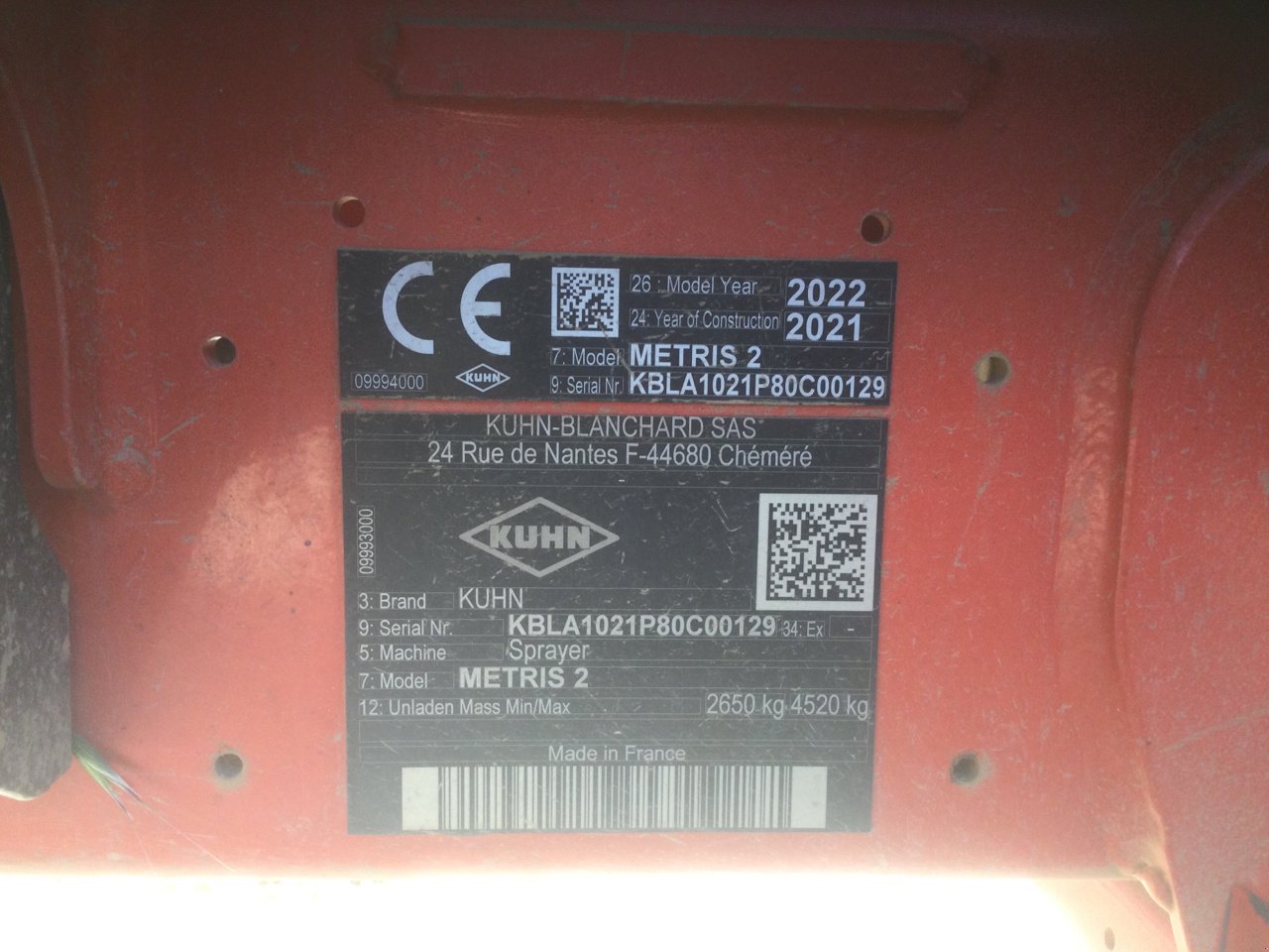 Feldspritze del tipo Kuhn Metris 4102, Gebrauchtmaschine en SALEUX (Imagen 10)