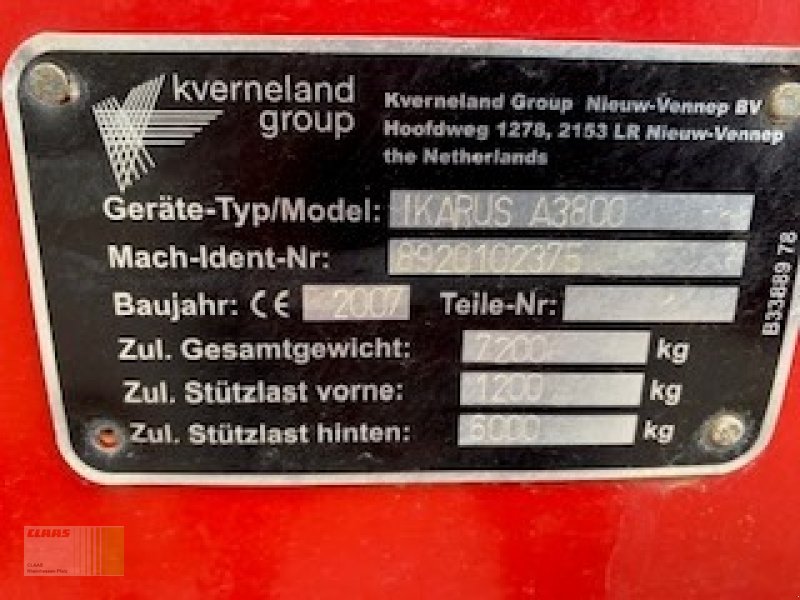 Feldspritze типа Kverneland Ikarus A38, Gebrauchtmaschine в Reinheim (Фотография 17)