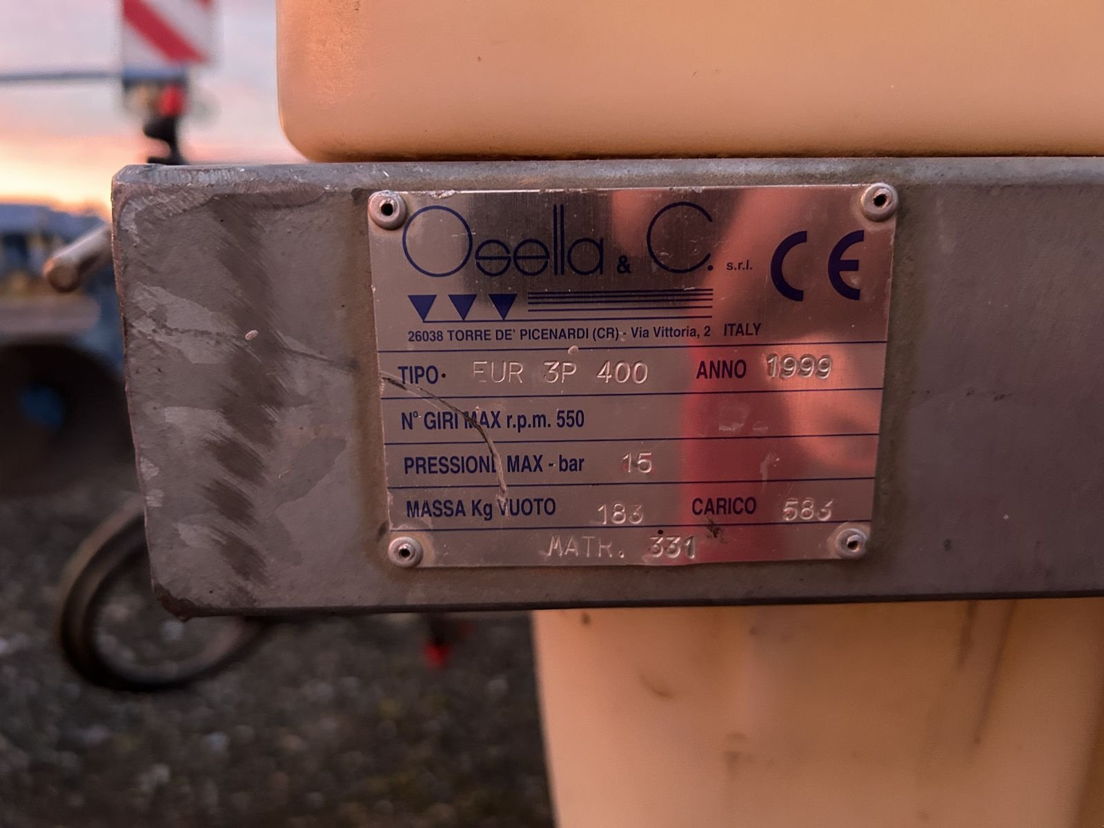 Feldspritze des Typs Osella EUR 3P 400, Gebrauchtmaschine in Göpfritz (Bild 7)