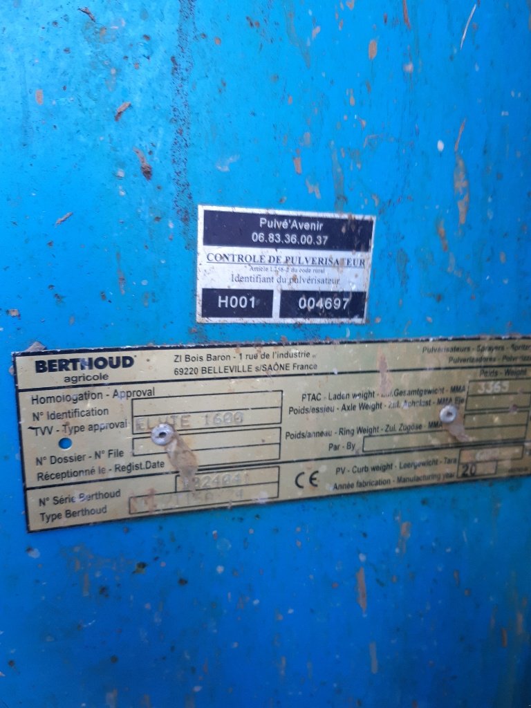 Feldspritze типа Sonstige ELYTE 1600 L. / 24 M., Gebrauchtmaschine в BRAS SUR MEUSE (Фотография 7)