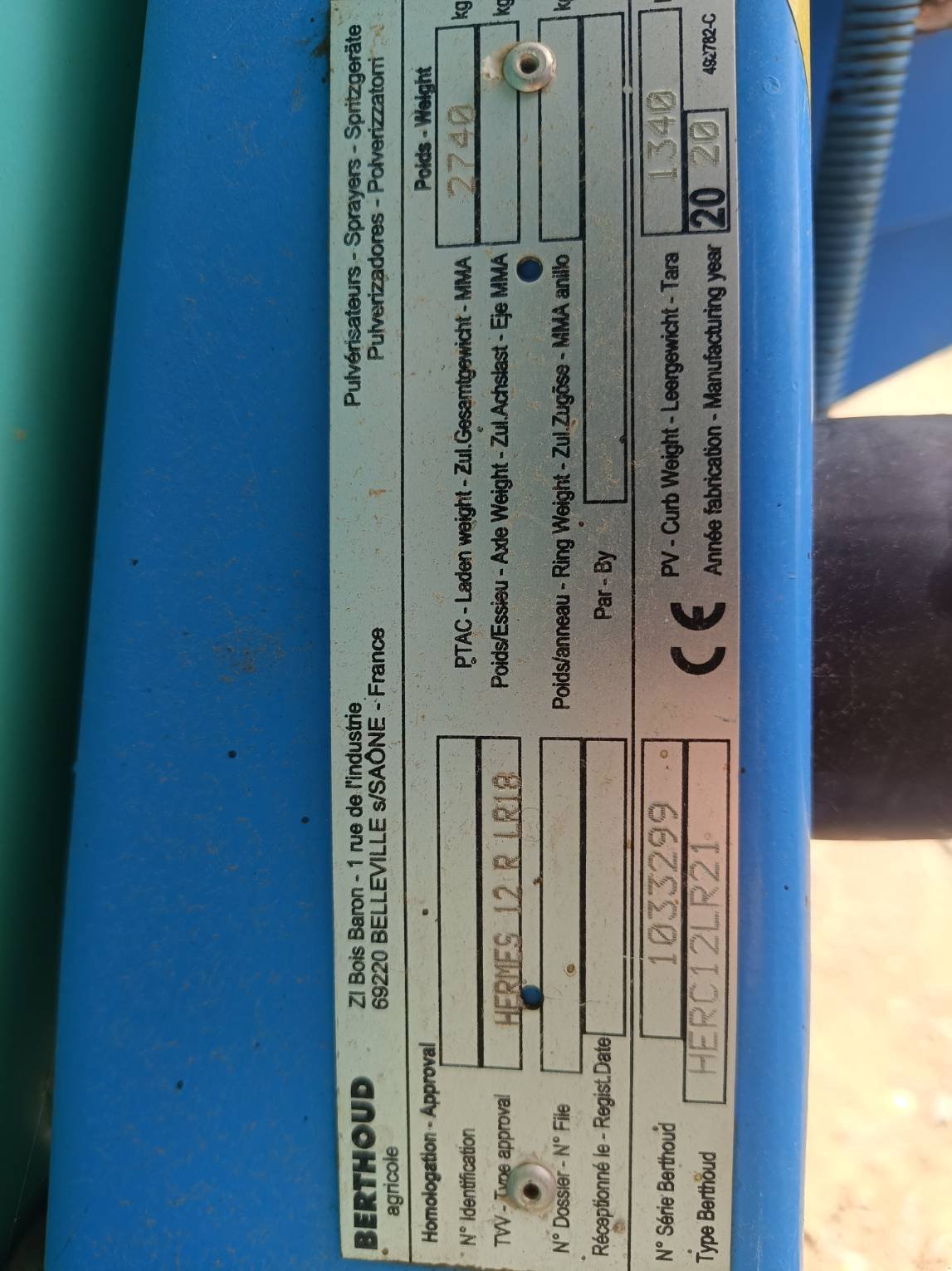 Feldspritze от тип Sonstige HERMES 1200, Gebrauchtmaschine в Le Horps (Снимка 8)