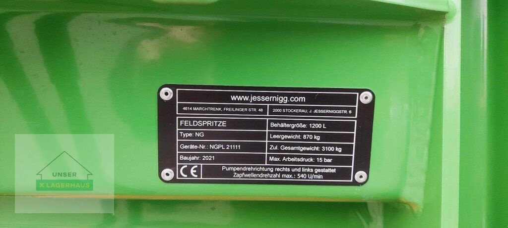 Feldspritze του τύπου Sonstige JESSERNIGG NG PL 1200, Neumaschine σε Aschbach (Φωτογραφία 4)