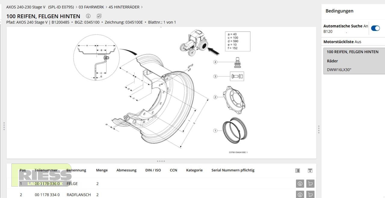 Felge typu CLAAS 16x30" Felge 8-Loch Ringverstellfelge, Neumaschine v Homberg/Ohm - Maulbach (Obrázek 7)